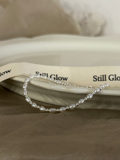 Aurora｜Freshwater Teardrop Pearl & 925 Silver Bracelet