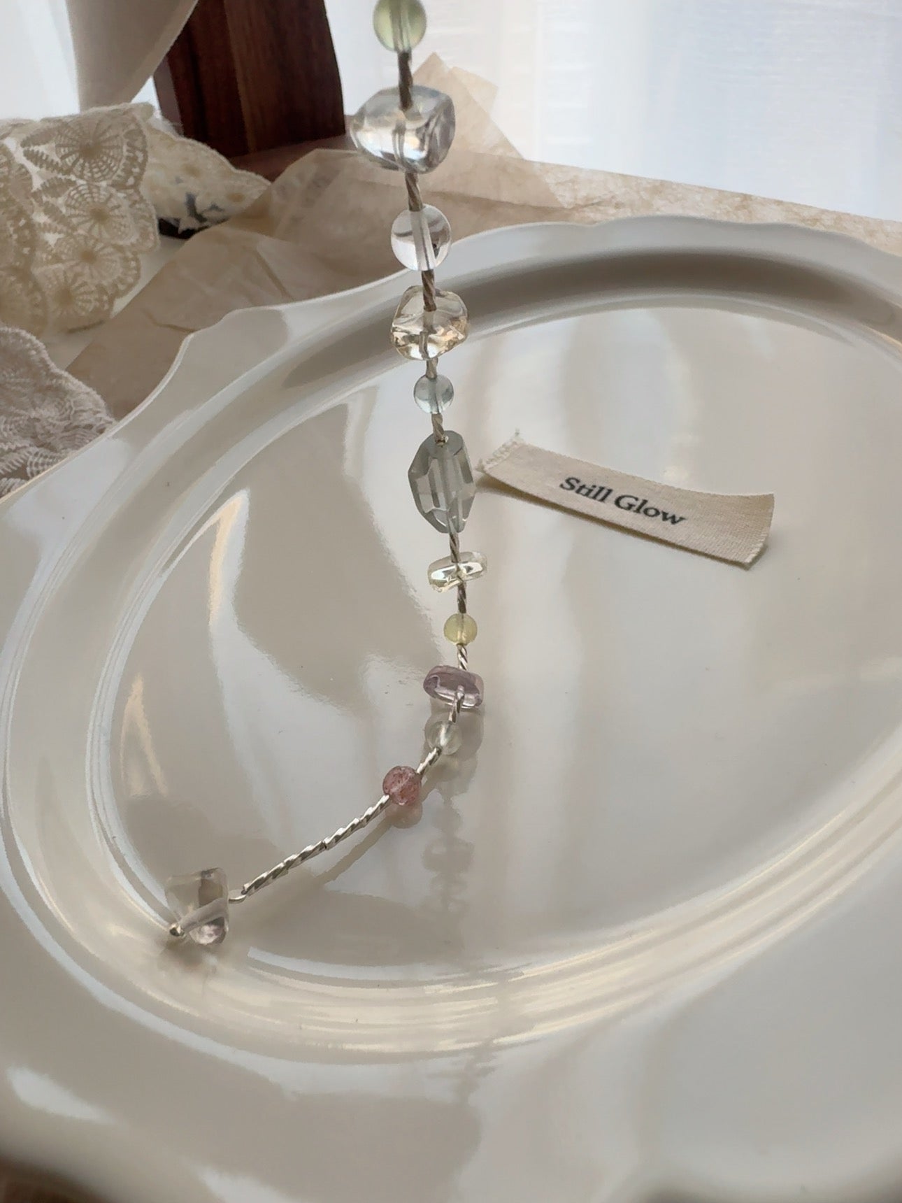 Fragments of a Rainbow｜Transparent Gemstones × 925 Silver Bracelet