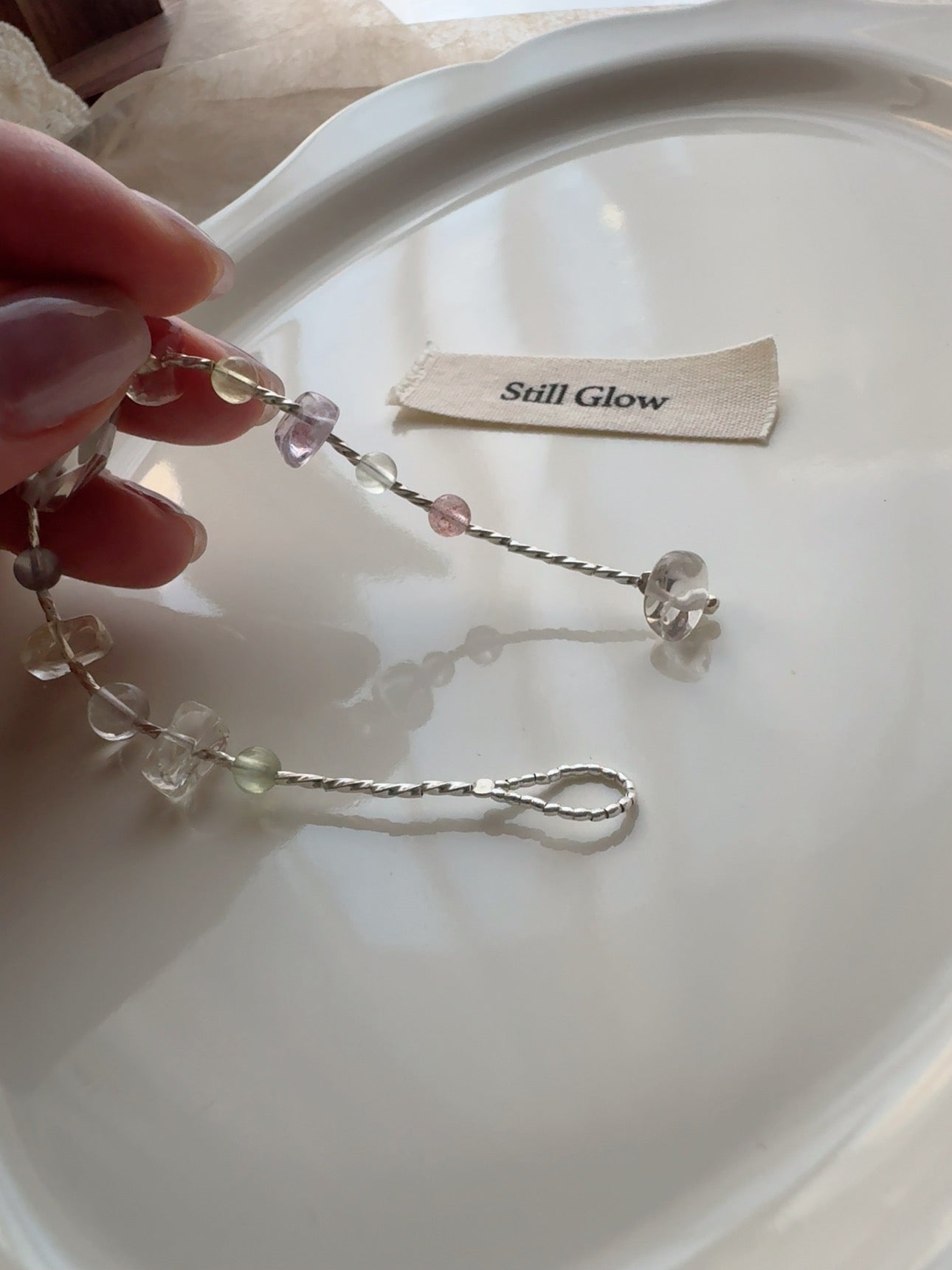 Fragments of a Rainbow｜Transparent Gemstones × 925 Silver Bracelet