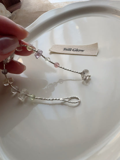 Fragments of a Rainbow｜Transparent Gemstones × 925 Silver Bracelet