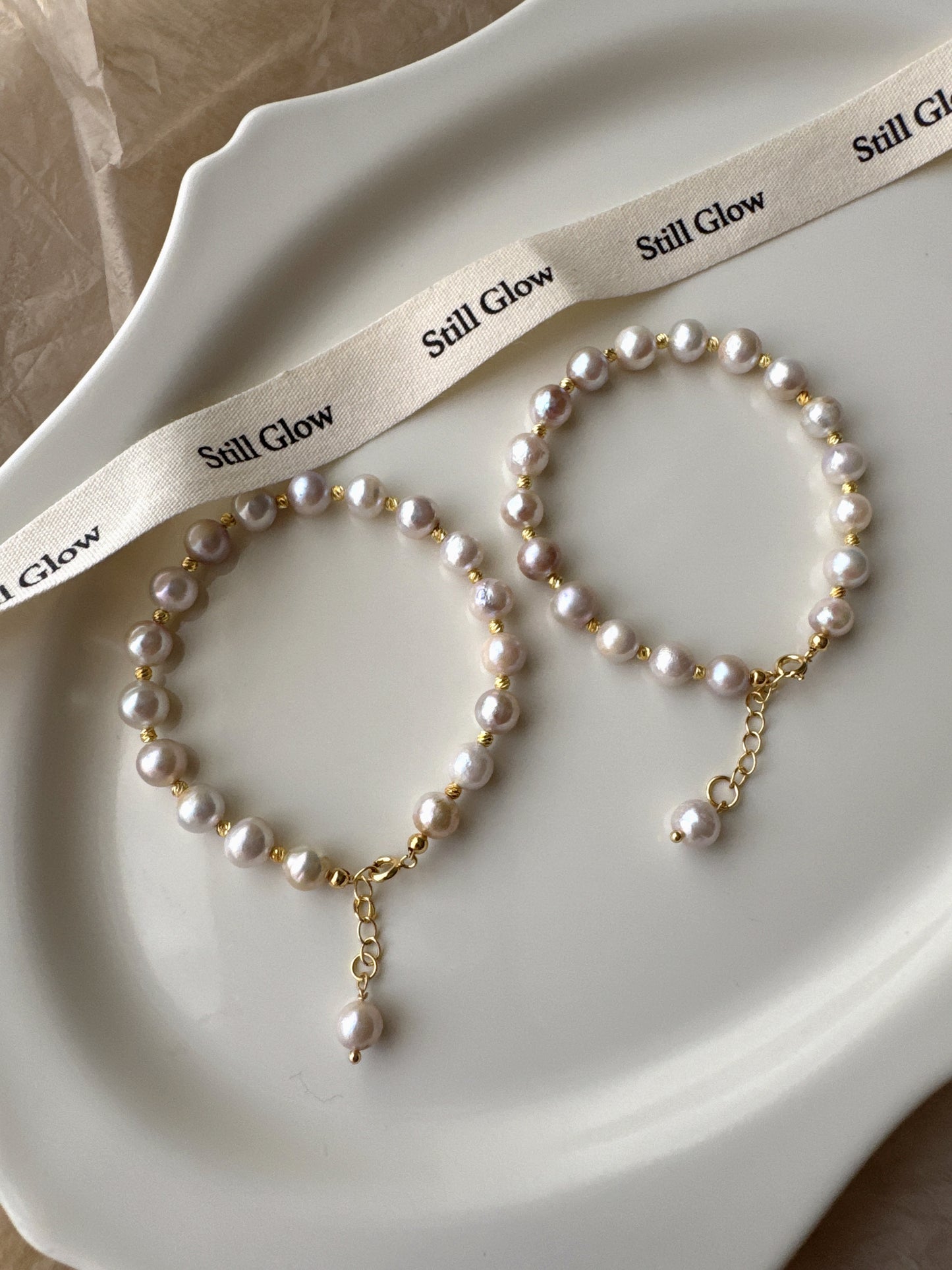 Aurora Mist｜Handmade Freshwater Pearl Bracelet | Elegant Natural Jewelry