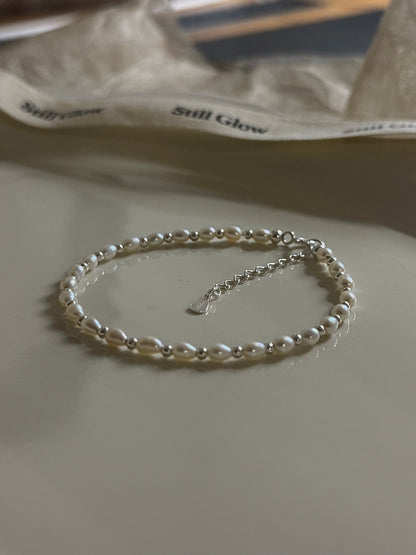 Aurora｜Freshwater Teardrop Pearl & 925 Silver Bracelet