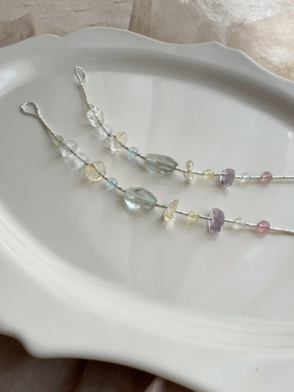 Fragments of a Rainbow｜Transparent Gemstones × 925 Silver Bracelet