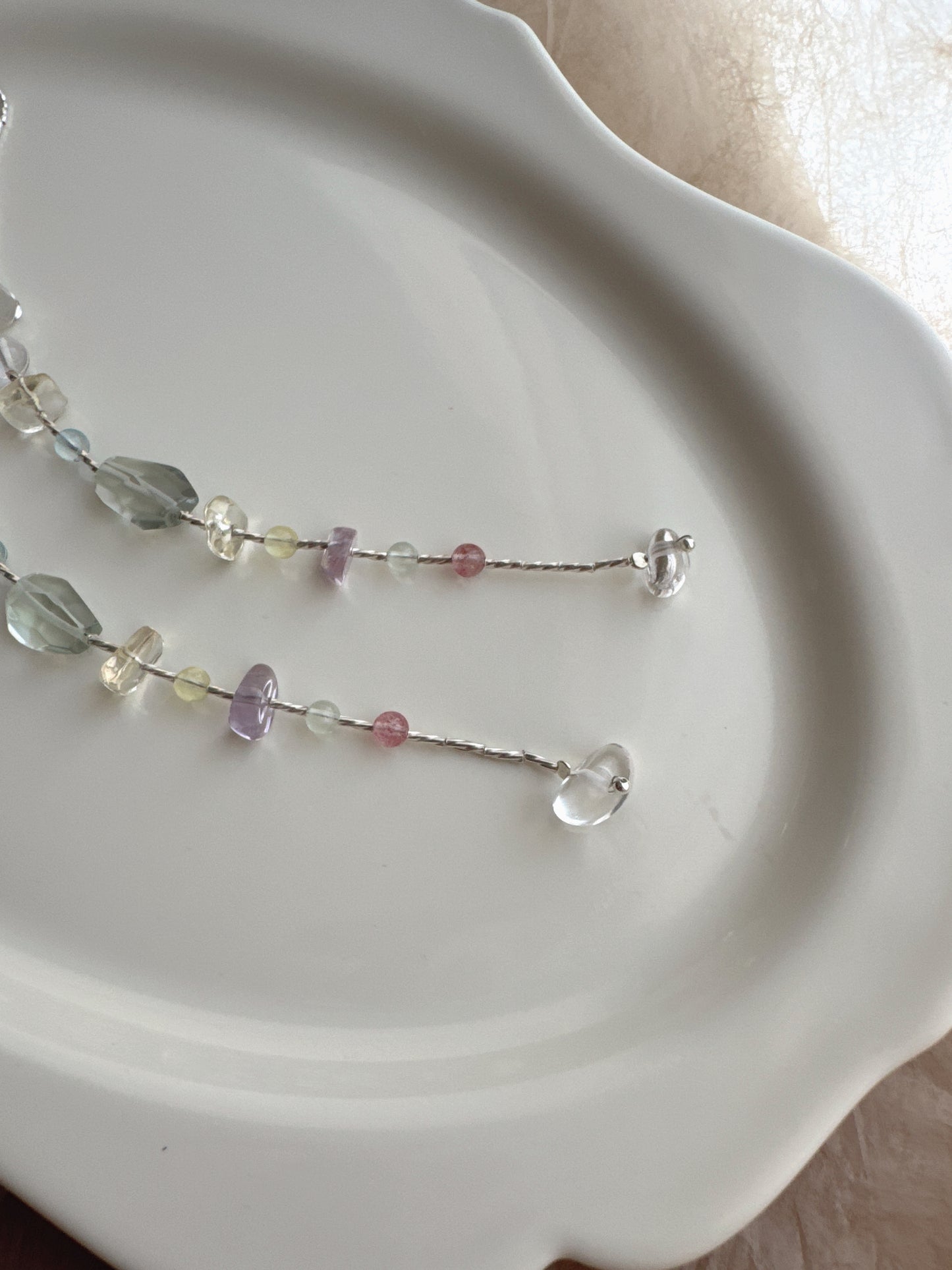 Fragments of a Rainbow｜Transparent Gemstones × 925 Silver Bracelet