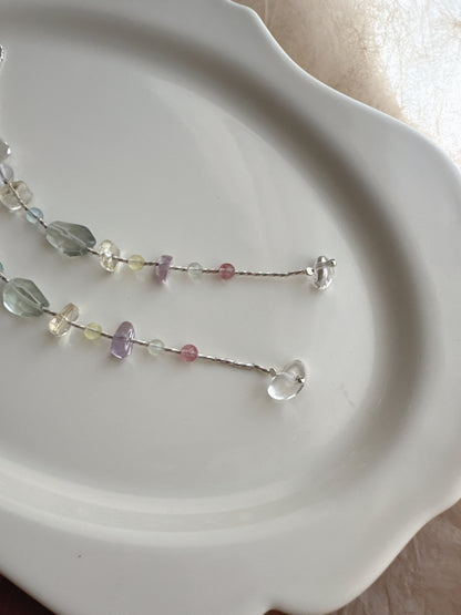 Fragments of a Rainbow｜Transparent Gemstones × 925 Silver Bracelet