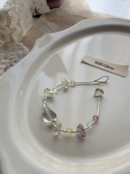 Fragments of a Rainbow｜Transparent Gemstones × 925 Silver Bracelet