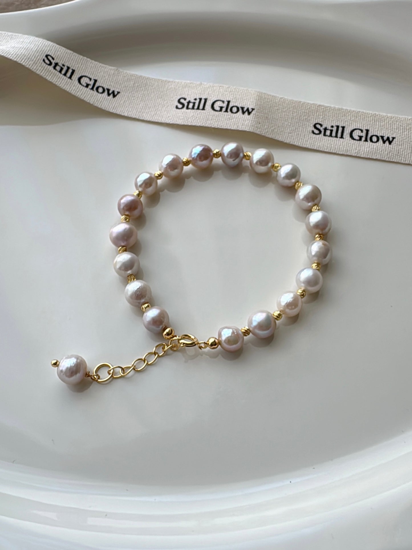 Aurora Mist｜Handmade Freshwater Pearl Bracelet | Elegant Natural Jewelry