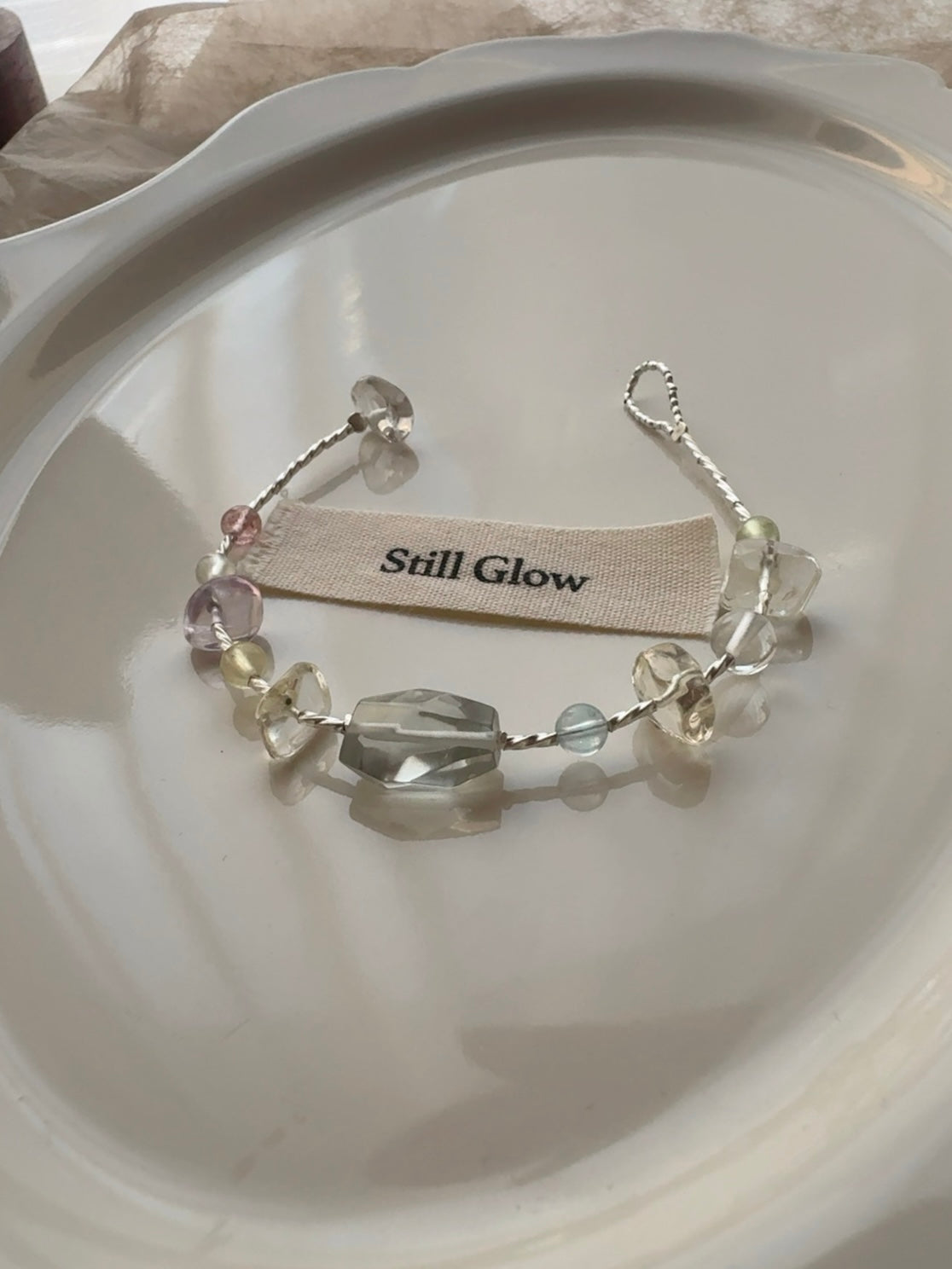 Fragments of a Rainbow｜Transparent Gemstones × 925 Silver Bracelet