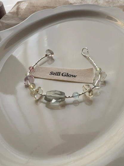Fragments of a Rainbow｜Transparent Gemstones × 925 Silver Bracelet
