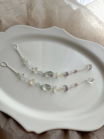Fragments of a Rainbow｜Transparent Gemstones × 925 Silver Bracelet
