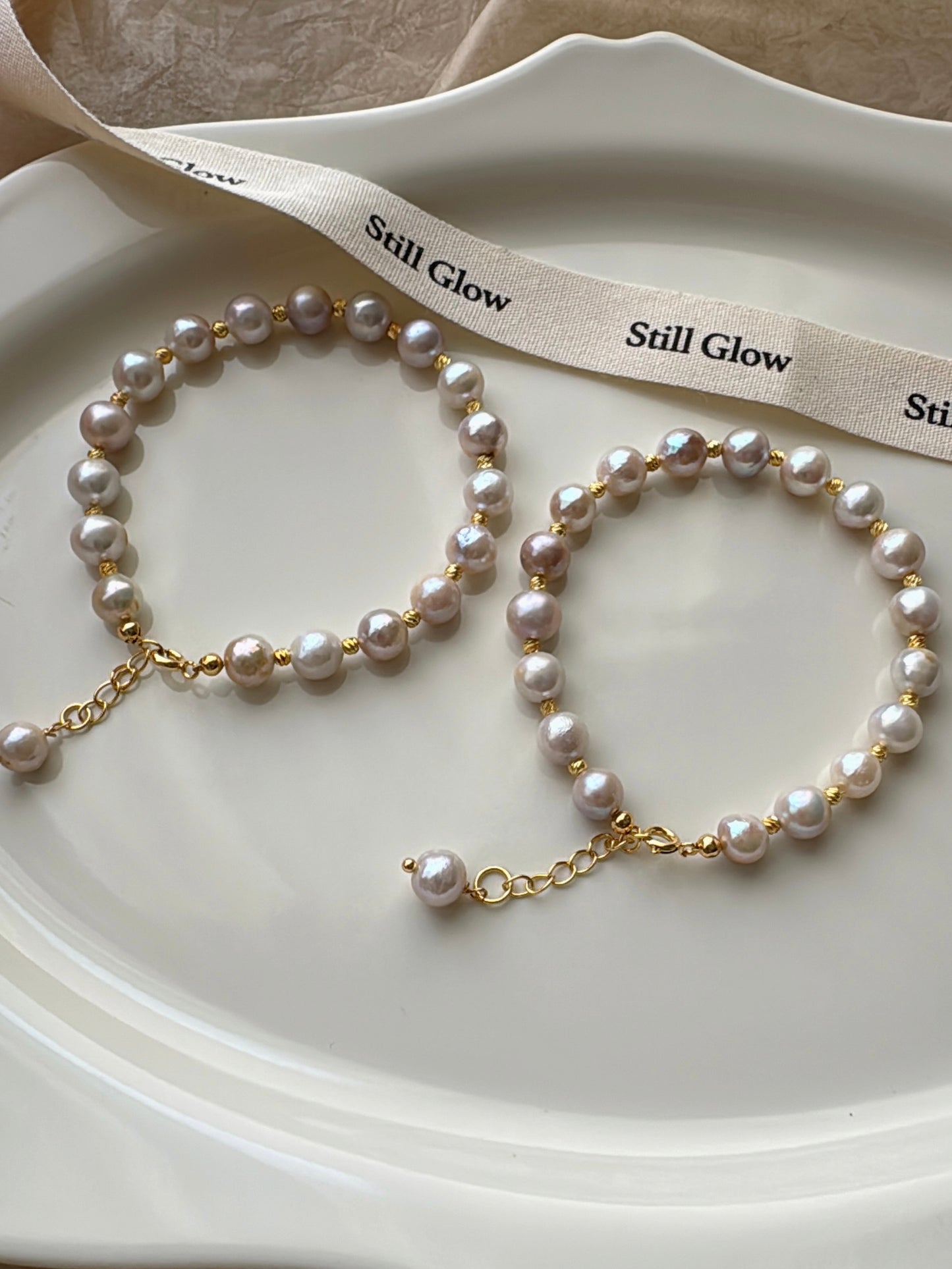 Aurora Mist｜Handmade Freshwater Pearl Bracelet | Elegant Natural Jewelry