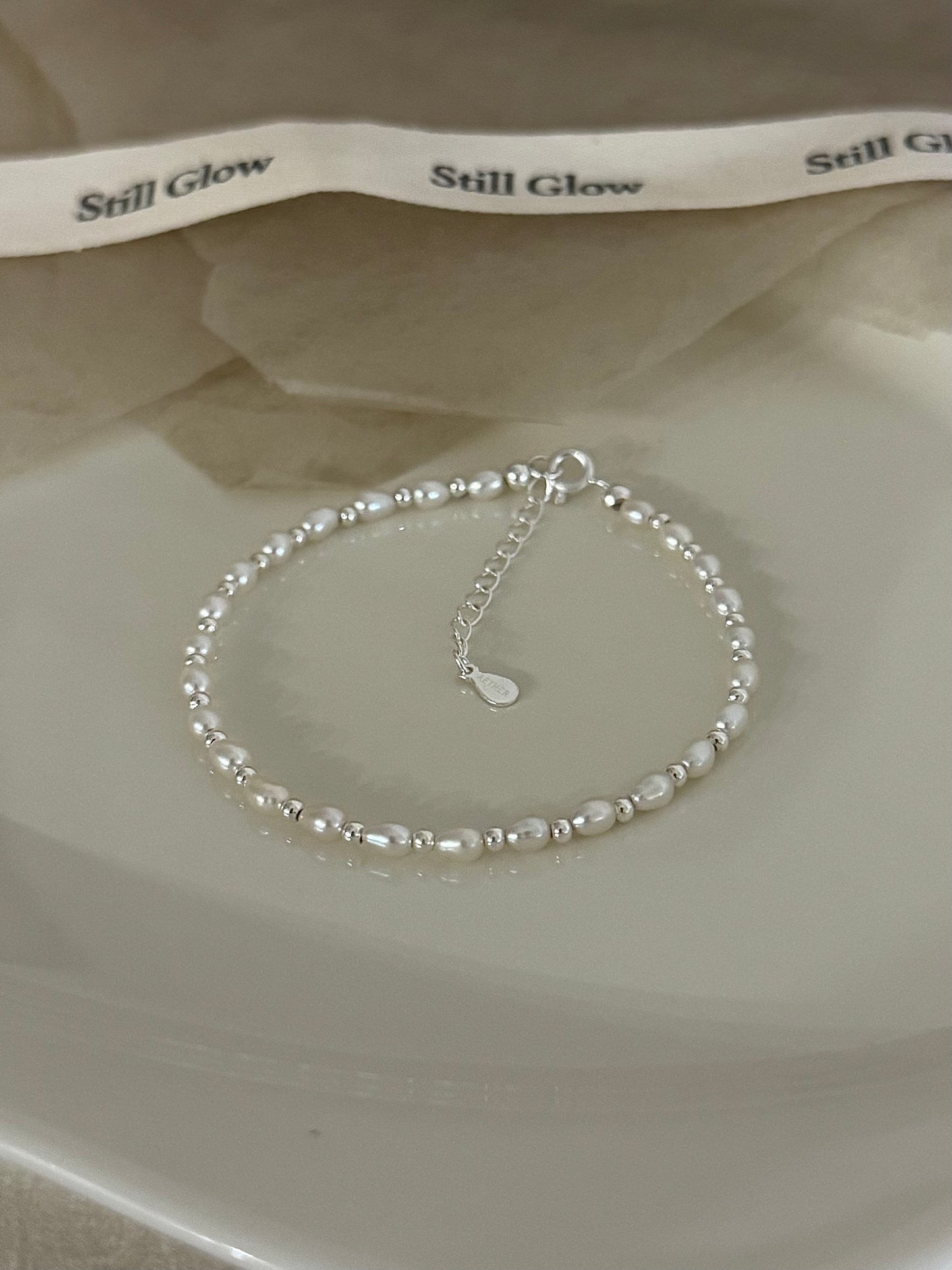 Aurora｜Freshwater Teardrop Pearl & 925 Silver Bracelet