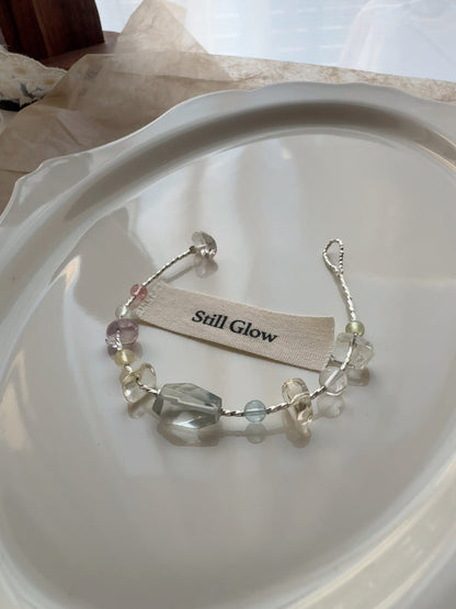 Fragments of a Rainbow｜Transparent Gemstones × 925 Silver Bracelet